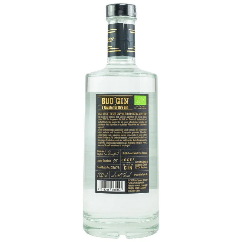 Bud Spencer 2 Fäuste für Dry Gin Bio 0,5 L 40% vol Bud Spencer 2 Fäuste für Dry Gin Bio 0,5 L 40% vol